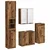 Set namještaja za kupaonicu 4 pcs Staro drvo Konstruirano drvo