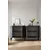 Hanah Home komoda Batum 150, 150 cm, antracit / zlatna