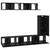 Set TV komoda Zidne 6 pcs Crni hrast Konstruirano drvo