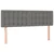 Greatstore Box spring postelja z vzmetnico LED temno siva 140x190 cm blago