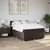 Vidaxl Box spring postelja z vzmetnico temno rjav 140x190 cm blago