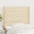 Vidaxl Vzglavje z ušesi krem 103x16x118/128 cm blago