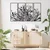 WallXpert metalni zidni ukras DCV-1110-MT, gole grane drveta sa pticama u 4 rama, 4 dela, 20 x 50 cm, crni