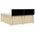 vidaXL vidaXL Box spring postelja z vzmetnico krem 180x200 cm blago, (21304582)