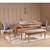 Hanah Home Trpezarijska klupa Vina Bank 110x85x40cm Bež-Lavanda
