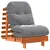 Futon na razvlačenje s madracem smeđi 60 x 206 x 11 cm borovina