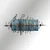 Symphonie Naturelle -3 BlueBlack Decorative Wooden Wall Accessory