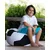ATELIER DEL SOFA Football Kids Pouf Black White