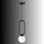 Opviq luster Loop-20456, 1 × E27, crni