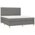 Vidaxl Box spring postelja z vzmetnico LED temno siva 180x200 cm blago
