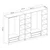 Hanah Home Garderober Kale-5046, 315x210x52 cm, Antracit