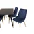 Venture Design Jedilna miza in stol komplet Dipp 75x180x90 cm črna modra