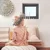 Kremno bela vreča za sedenje Grid – OYOY Living Design