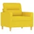 4-dijelni set sofa s jastucima svjetložuti od tkanine