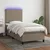 Vidaxl Box spring postelja z vzmetnico LED taupe 90x200 cm blago