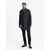 Ombre Mens unbuttoned coat with wool - navy blue