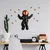 Wallity Zidna dekoracija Cosmonaut 3, 35cmx47cmx10cm, Crna