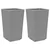 Vrtne sadilice 2 kom svjetlosive 32,5 x 32,5 x 57 cm PP