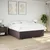 Vidaxl Box spring postelja z vzmetnico temno rjav 200x200 cm blago