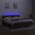 Vidaxl Box spring postelja z vzmetnico LED temno rjava 180x200cm blago