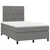 vidaXL Box spring postelja z vzmetnico temno siva 120x190 cm blago