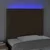 Vidaxl LED posteljno vzglavje temno rjavo 90x5x118/128 cm blago