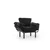 Atelier del Sofa Fotelja Nitta 95x85x70cm Crna