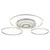 Globo 67824-60 - prigušiva LED plafonska lampa MILES 60W/230V 80,8x99,2 cm srebrna + daljinski upravljač