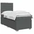 vidaXL Postelja boxspring z vzmetnico Temno siva 100 x 200 cm Blago