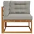 Vanjska kutna sofa Prirodna