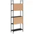 Police za knjige s 5 razina crne 60,5 x 24 x 166,5 cm drvene