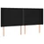 Vidaxl LED posteljno vzglavje črno 203x16x118/128 cm blago