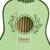 Classic world Drvena Gitara, Zelena