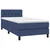 Vidaxl Box spring postelja z vzmetnico LED modra 80x200 cm blago