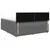 vidaXL Postelja boxspring z vzmetnico Temno siva 200 x 200 cm Blago