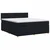 vidaXL Postelja boxspring z vzmetnico Črna 140 x 190 cm Blago