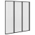 Tuš paravan Crna 132 x 2 x 140 cm Aluminij i PP