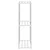 Cijevna polica s pohranom Bijelo 42,5 x 27 x 91,5 cm Aluminij
