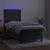 Krevet box spring s madracem LED tamnozeleni 80 x 200 cm baršun