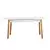 Hanah Home Trpezarijski sto Santiago 120x75x75cm Bež-Beli