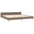Vidaxl Posteljni okvir brez vzmetnice taupe 200x200 cm blago
