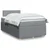 Vidaxl Boxspring postelja z vzmetnico svetlo siva 120x190 cm blago