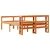 Vidaxl Posteljni okvir z vzglavjem voščeno rjava 160x200 cm borovina