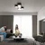 Sollux SL.1059 - Plafonsko svetlo SUNDE 2xE27/60W/230V 11,5 cm crno