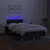 Krevet box spring s madracem LED crni 120 x 190 cm od tkanine
