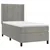 Box spring krevet s madracem svjetlosivi 90x190 cm baršunasti