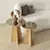 Hanah Home Set klub stolova Luna 2, 2 komada, Bronzana boja