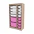 Hanah Home Višenamenska komoda Montana Xs 2D4N8U, 69 x112.2 x29.6 cm, Braon-belo-roze