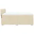 Vidaxl Box spring postelja z vzmetnico krem 140x200 cm blago