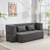 Homestar Sofa postelja za 2 osebi 203x95x75 cm siva